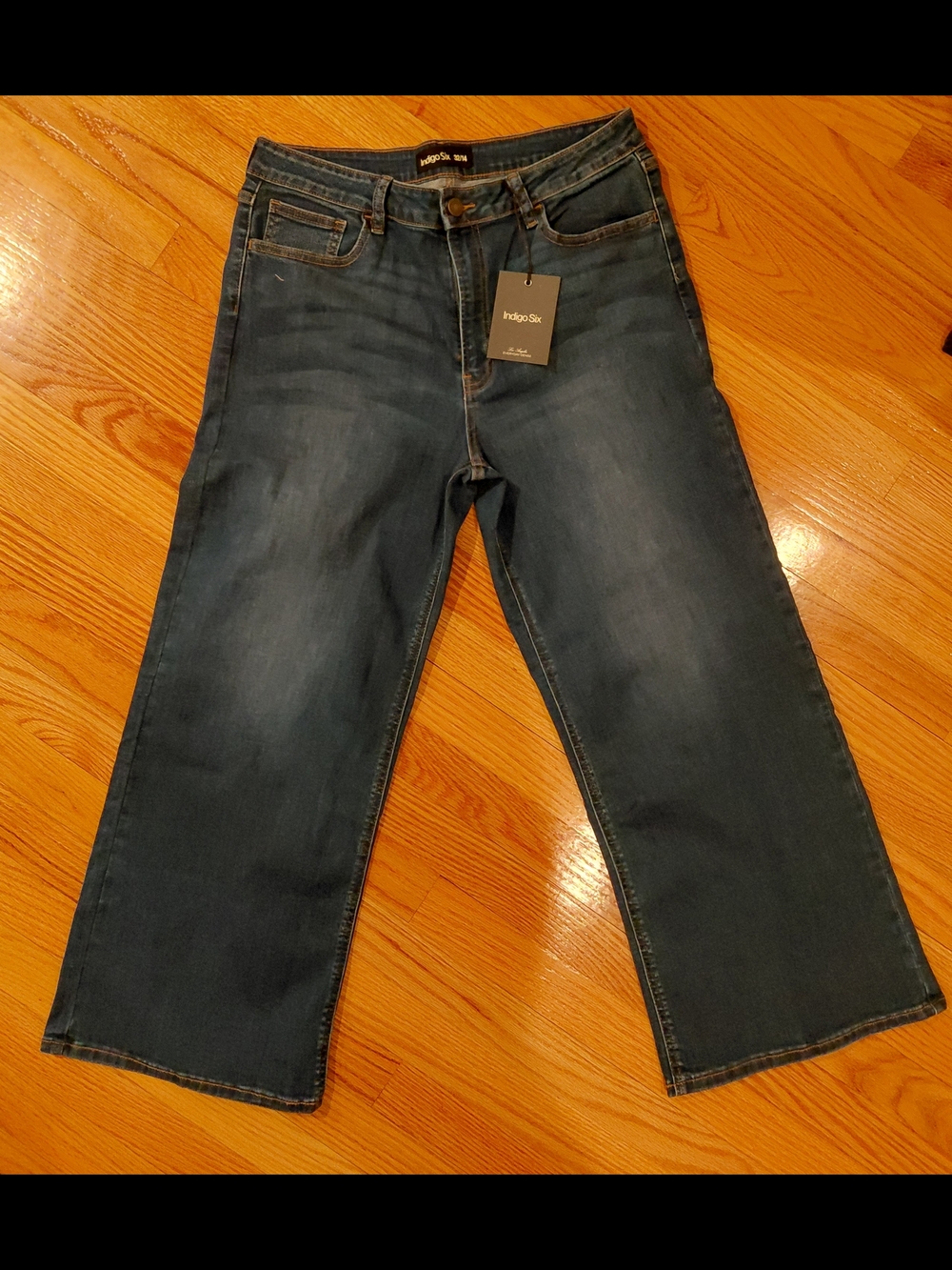 Indigo Six Women's Cropped Straight Jeans 32/14